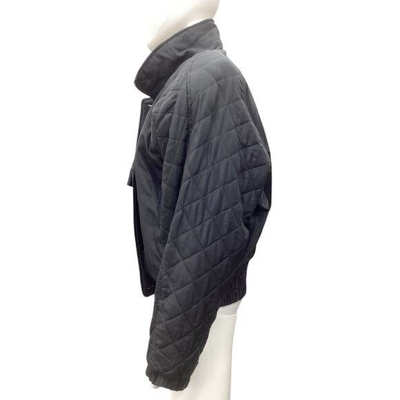 Vintage Niveau Classix Women’s Silk Bomber SZ L/XL Zipper Buttons Pockets Black - Picture 4 of 6